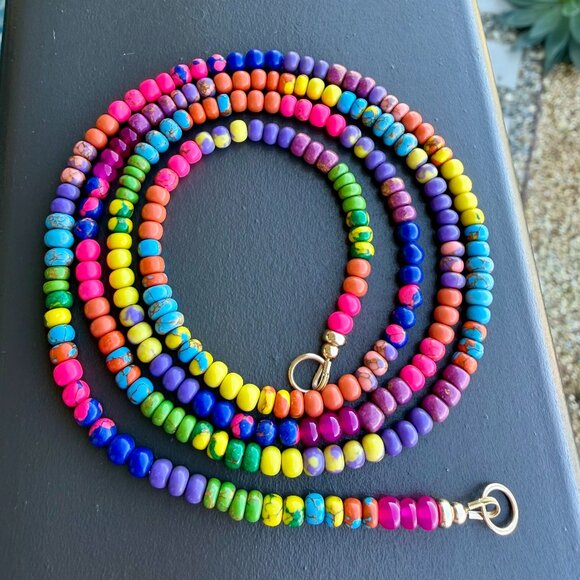 Lynn Rachel Rose Jewelry - Lynn Rachel Rose Chroma Baby necklace, 30 inches with 14 K gold hardware